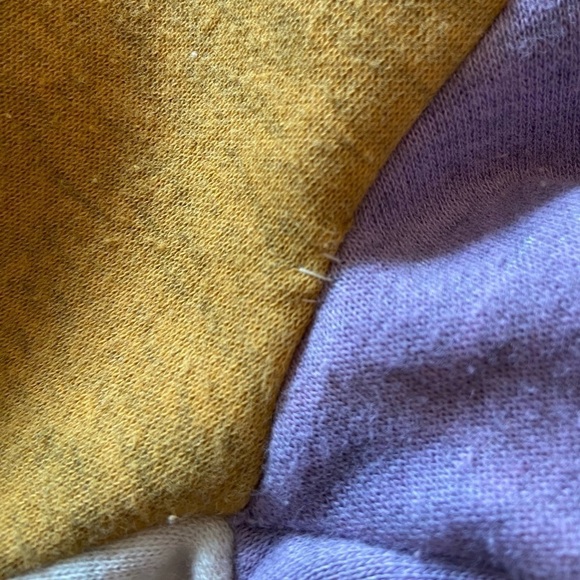 Anthropologie Saturday Sunday Colorblocked Purple Oversized Sweatshirt Pullover - Picture 8 of 10